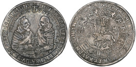 Germany, Saxe-Coburg-Eisenach, Johann Casimir and Johann Ernst (1572-1633), thaler, 1614, Coburg (Dav. 7429), good fine, darkly toned

Estimate: 200...