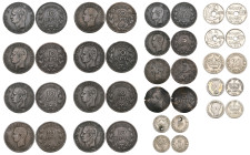 Greece, George I (1863-1913), miscellaneous issues in silver (2), cupro-nickel (5) and bronze (12), including 10 lepta, 1870, this slightly damaged, g...