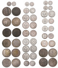 India, Hyderabad, Mir Mahbub Ali Khan, rupees (5) 1318/34, provisional type, 1320/36, gateway type 1 (3, these of irregular style), 1329/44, gateway t...