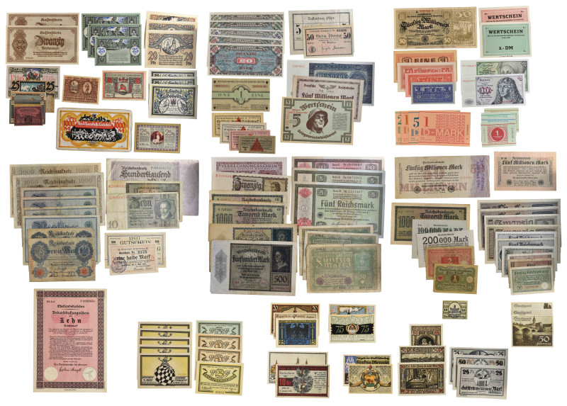 Germany, Miscellaneous banknotes, including, Allied Occupation WWII, 20 (2), 50,...