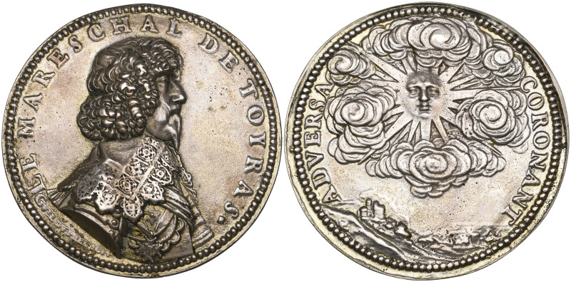 France, Louis XIII, The Marechal de Toiras, 1634, silver medal, by Guillaume Dup...