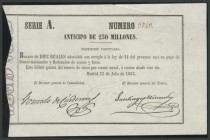MADRID. 10 Reales. 15 de Julio de 1855. Serie A. MBC+. Muy escaso.