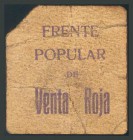 VENTA ROJA-VENTA DE LOS SANTOS (MONTIZON, JAEN). 25 Céntimos. 1937. Frente popular. Firma al dorso. (Montaner no cita, González: 5455, mismo ejemplar)...