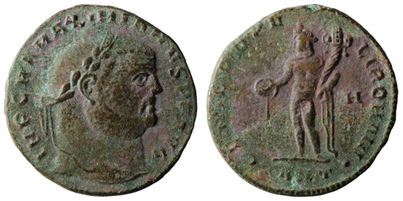 Maximianus. (305-307 AD). Æ Follis. Antioch. Obv: IMP C MAXIMIANVS P F AVG. laur...