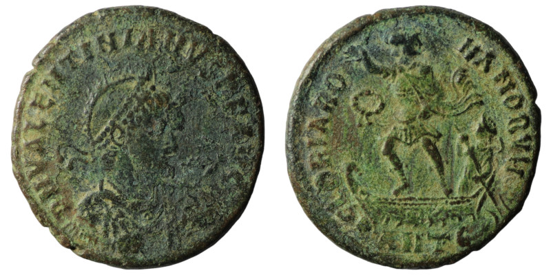 Valentinian II. (375-392 AD). Follis. Antioch. Obv: D N VALENTINIANVS P F AVG. p...