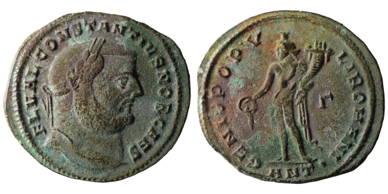 Constantinus Chlorus. (308-310 AD). Æ Follis. Antioch. Obv: FL VAL CONSTANTINVS ...