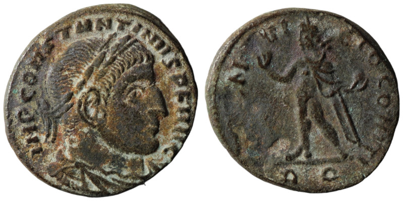 Constantinus I. (307-337 AD). Follis. Aquileia. Obv: CONSTANTINVS AVG. laureate ...