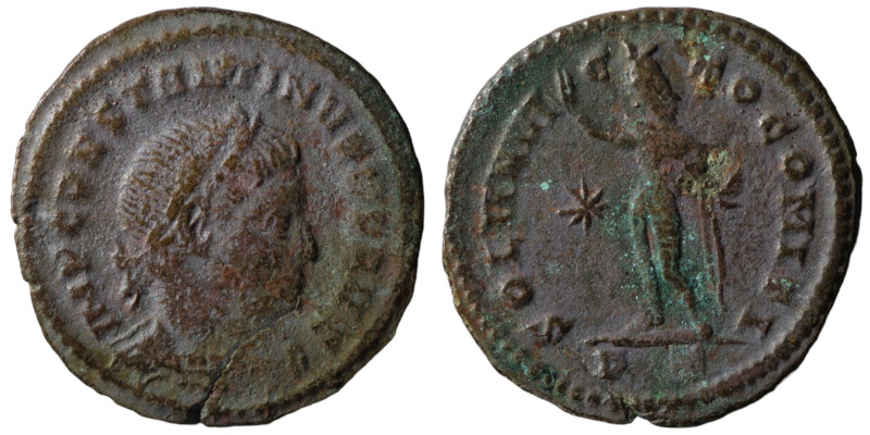 Constantinus I. (307-337 AD). Follis. Obv: CONSTANTINVS AVG. laureate bust of Co...