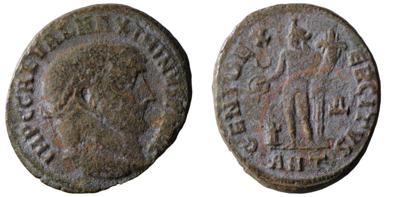 Maximinus II. (310 AD). Follis. Antioch. Obv: IMP C GAL VAL MAXIMINVS P F AVG. l...