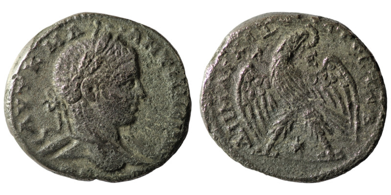 Elagabal. (218-222 AD). Billon Tetradrachm. Antioch. Obv: laureate bust of Elaga...