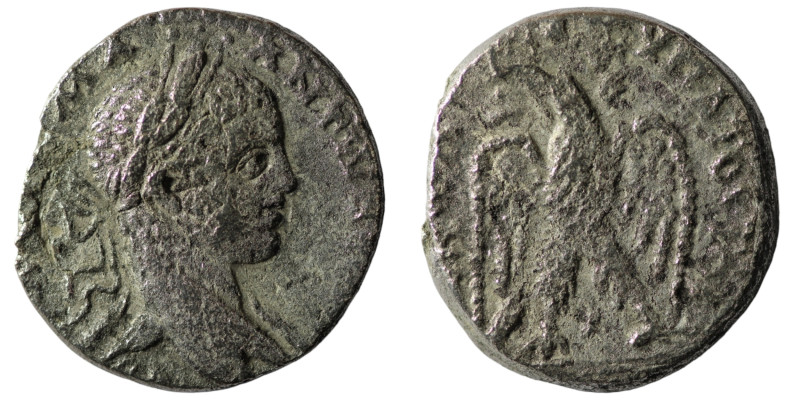 Elagabal. (218-222 AD). Billon Tetradrachm. Antioch. Obv: laureate bust of Elaga...