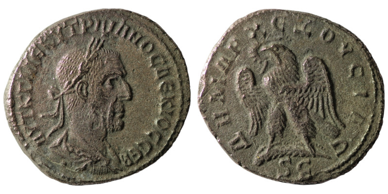 Trajan Decius. (250-251 AD). Billon Tetradrachm. Antioch. Obv: laureate bust of ...