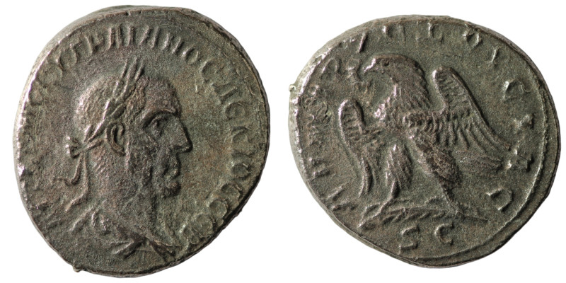 Trajan Decius. (250-251 AD). Billon Tetradrachm. Antioch. Obv: laureate bust of ...