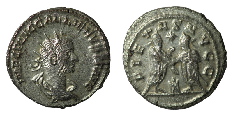 Gallienus. (255-256 AD). AR Antoninian. Antioch. Obv: IMP C P LIC GALLIENVS P F ...