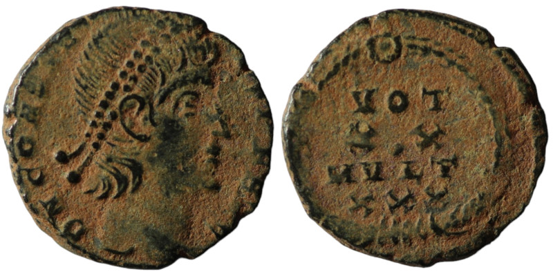 Constans. (337-350 AD). Æ Follis. Uncertain mint. artificial sandpatina. 15mm, 1...