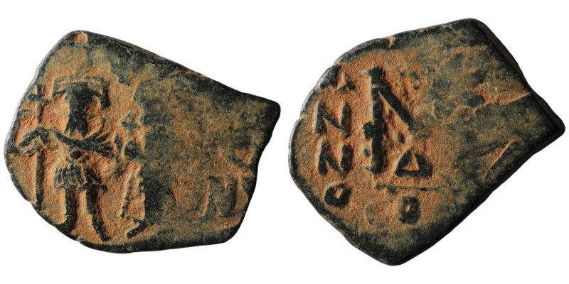 Heraclius and Heraclius Constantine. (610-641 AD) Æ Follis. Constantinople. Obv:...