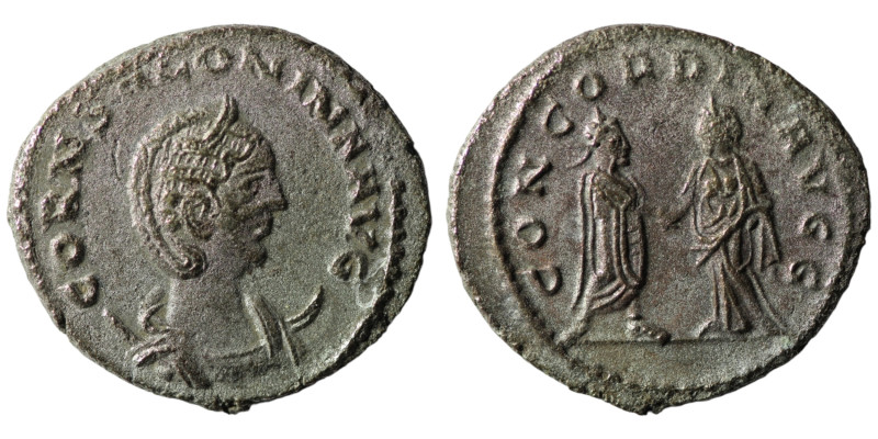 Salonia. (254-268 AD). AR Antoninian. Antioch. Obv: SALONIA AVG. draped bust of ...