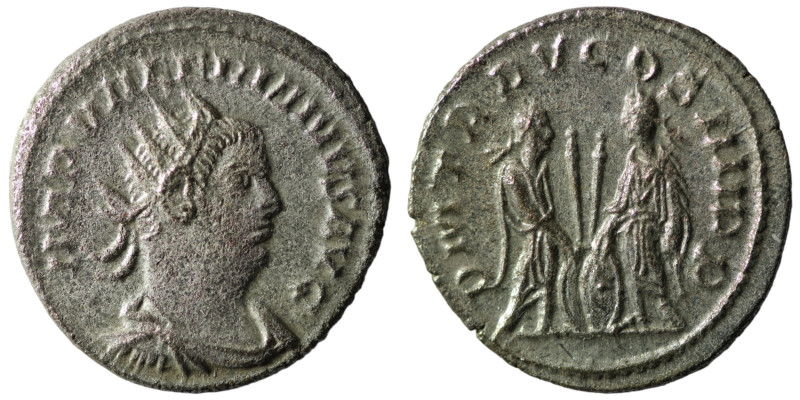 Valerian I. (257 AD) AR Antoninian. Rome. Obv: IMP VALERIANVS AVG. cuirassed bus...