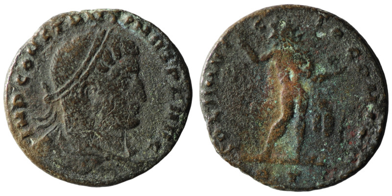 Constantinus I. (307-337 AD). Follis. Obv: CONSTANTINVS AVG. laureate bust of Co...