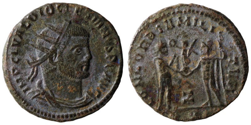 Diocletian. (285 AD). Æ Antoninian. Antioch. Obv: IMP C C VAL DIOCLETIANVS P F A...