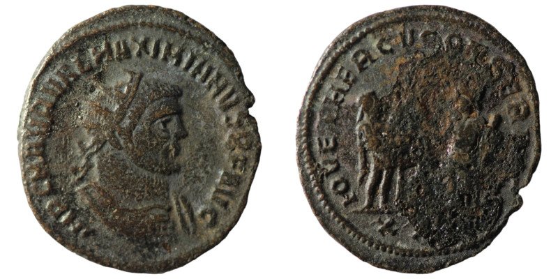 Maximianus. (286-305 AD). Æ Antoninian. Antioch. Obv: IMP C M AVR VAL MAXIMIANVS...