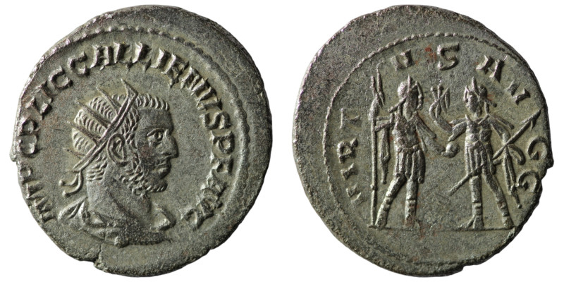 Gallienus. (260 AD) AR Antoninian. Antioch. Obv: IMP C P LIC GALLIENVS P F AVG. ...