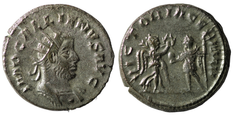 Gallienus. (256-257 AD) AR Antoninian. Antioch. Obv: IMP GALLIENVS AVG. cuirasse...