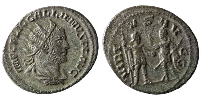 Gallienus. (260 AD) AR Antoninian. Antioch. Obv: IMP C P LIC GALLIENVS P F AVG. ...