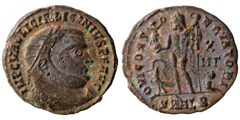 Licinius I. (321-323 AD). Follis. Alexandria. Obv: IMP C VAL LICIN LICINIVS P F ...