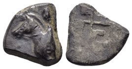 ANCIENT GREEK.Cut Fragment of AR Tetradrachm.

Condition : Good very fine.

Weight : 3.89 gr
Diameter : 14 mm