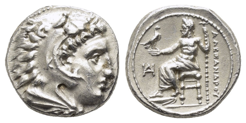 KINGS of MACEDON. Alexander III The Great.(336-323 BC). Drachm. Miletos.

Obv : ...