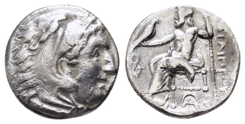 KINGS of MACEDON. Philip III Arrhidaios.(323-317 BC).Lampsakos. Drachm.

Obv : H...