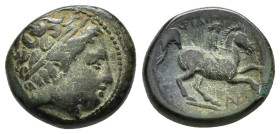 KINGS of MACEDON.Philip III Arrhidaios.(323-317 BC).Ae.

Condition : Good very fine.

Weight : 5.87 gr
Diameter : 17 mm