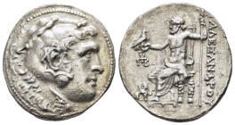 ISLANDS off IONIA.Chios. (Circa 210-190 BC).Tetradrachm. 

Obv : Head of Herakles right, wearing lion skin.

Rev : AΛEΞANΔPOY.
Zeus seated left on thr...