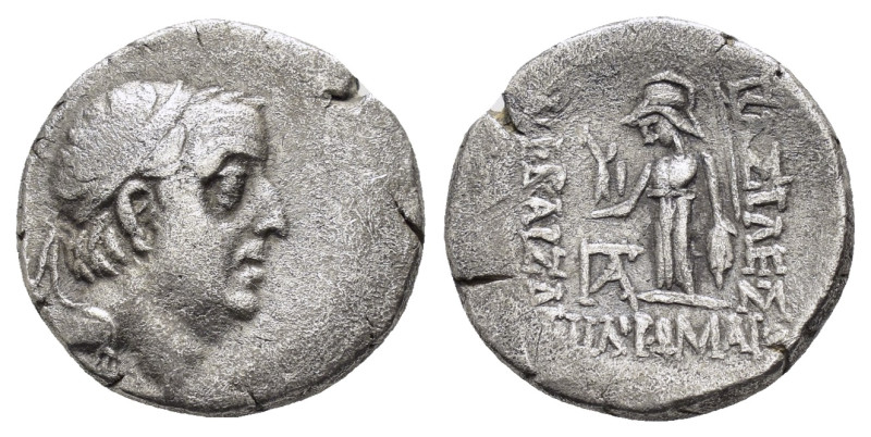 KINGS of CAPPADOCIA. Ariobarzanes I Philoromaios (96-63 BC).Eusebeia.Drachm.

Co...