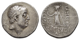 KINGS of CAPPADOCIA. Ariobarzanes I Philoromaios (96-63 BC).Eusebeia.Drachm.

Condition : Good very fine.

Weight : 3.56 gr
Diameter : 17 mm