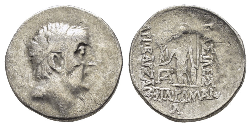 KINGS of CAPPADOCIA. Ariobarzanes I Philoromaios (96-63 BC).Eusebeia.Drachm.

Co...