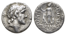KINGS of CAPPADOCIA. Ariarathes V.(Circa 163-130 BC).Eusebeia.Drachm.

Condition : Good very fine.

Weight : 4.07 gr
Diameter : 15 mm
