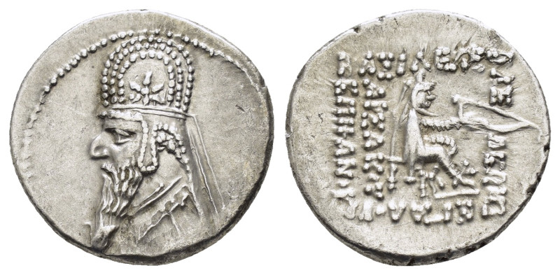 KINGS of PARTHIA. Mithradates II (121-91 BC). Drachm. Rhagai.

Obv : Diademed an...