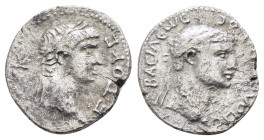 KINGS of PONTOS. Polemo II with Nero (38-64). Drachm. 

Condition : Good very fine.

Weight : 3.35 gr
Diameter : 16 mm
