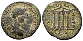 PONTUS. Neocaesarea. Caracalla (198-217). Ae.

Obv : A KAI M AVP ANTΩNINOC.
Laureate and draped bust right.

Rev : KOIN ΠON NЄOKAIC MHTPO / ЄT PM...