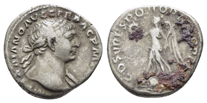 TRAJAN.(98-117). Rome.Denarius.

Condition : Good very fine.

Weight : 2.66 gr
D...