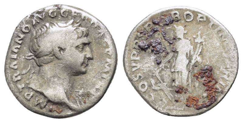 TRAJAN.(98-117). Rome.Denarius.

Condition : Good very fine.

Weight : 2.78 gr
D...