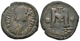 JUSTINIAN I (527-565). Antioch.Follis.

Condition : Good very fine.

Weight : 14.38 gr
Diameter : 30 mm