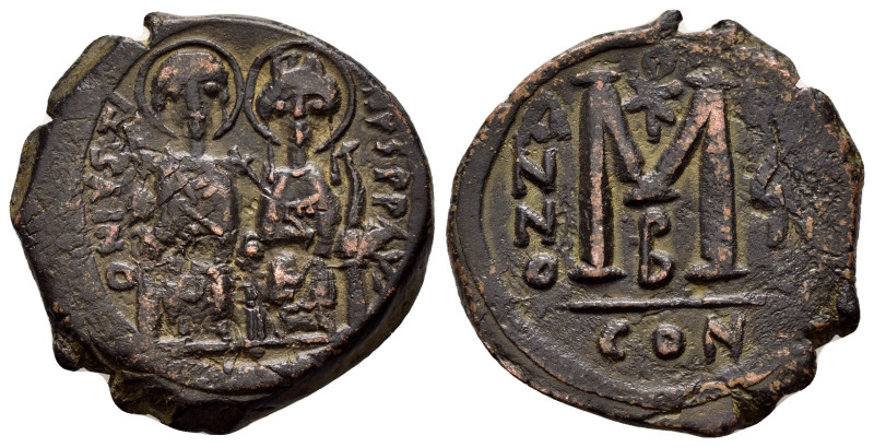 JUSTIN II and SOPHIA.(565-578).Constantinople.Follis.

Condition : Good very fin...