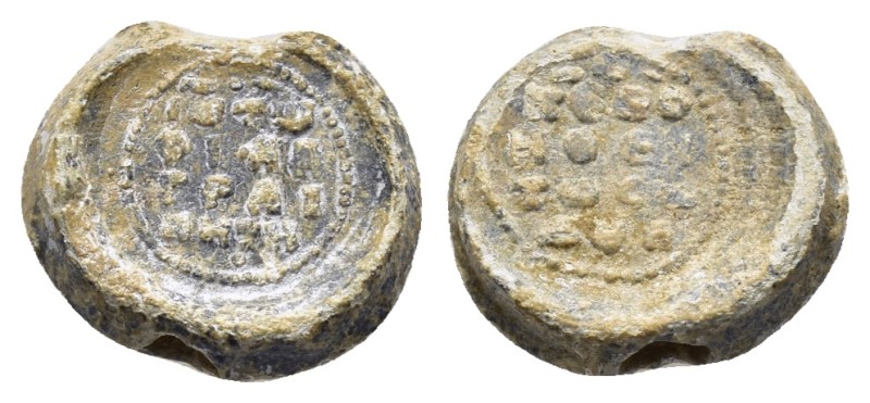 BYZANTINE LEAD SEAL.(Circa 7th-11th Century).Pb.

Condition : Good very fine....