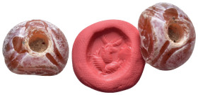 SUMERIAN.Stone cylinder seal.emdet Nasr Period.(circa 3100-2900 BC).

Condition : Good very fine.

Weight : 5.61 gr
Diameter : 19 mm