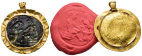ROMAN. SARDONYX CAMEO SET in GOLD PENDANT.( 2nd-3rd centuries).Au.

Condition : Good very fine.

Weight : 10.63 gr
Diameter : 36X38 mm