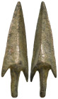 ANCIENT ROMAN BRONZE ARROW HEADS.(Circa 2 th Century). Ae.

Condition : Good very fine.

Weight : 10.35 gr
Diameter : mm