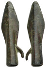 ANCIENT ROMAN BRONZE ARROW HEADS.(Circa 2 th Century). Ae.

Condition : Good very fine.

Weight : 4.42 gr
Diameter : mm